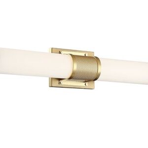 Elegant Gold and White Bathroom Light Fixture